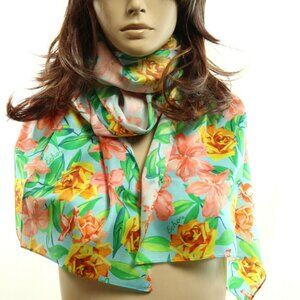 Women's Echo Design New York Floral Print 100% Silk Scarf 2 FOR $15.00 17"X68"